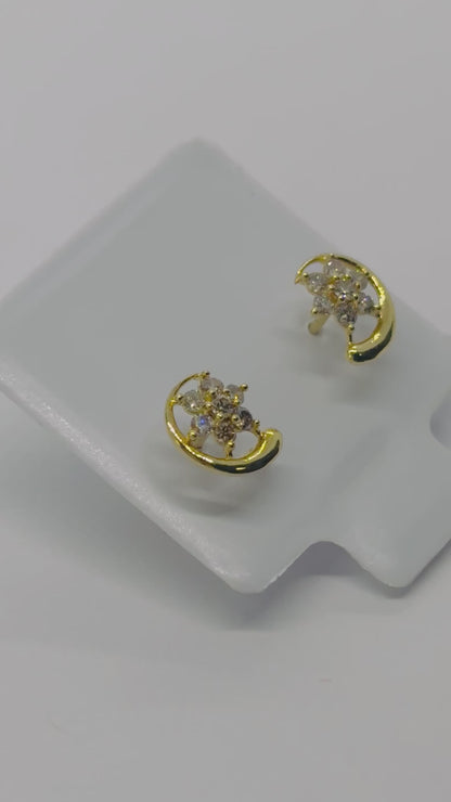 K18 Japan Gold Natural Diamond Earrings 0.20 carat