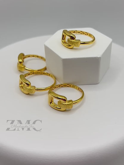 18K Gold Belt Ring