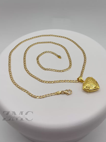 18K Gold Locket Necklace
