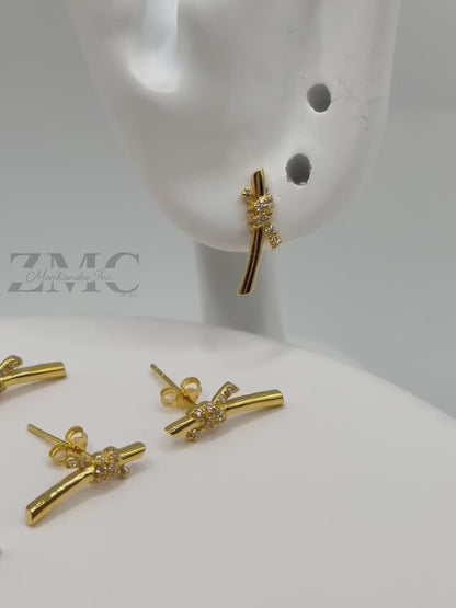 18K Gold Knot Earrings