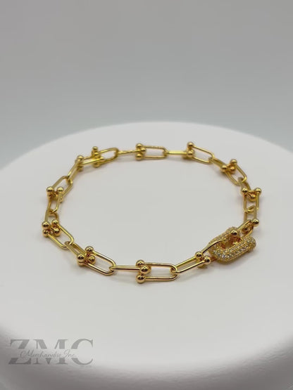 18K Gold Hardware Bracelet