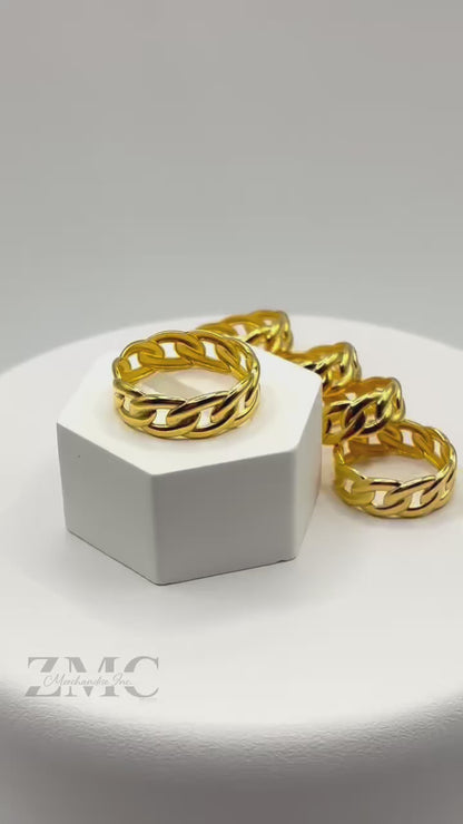18K Gold Cadena Ring