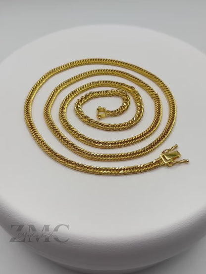 18K Gold Triple Lock Chain