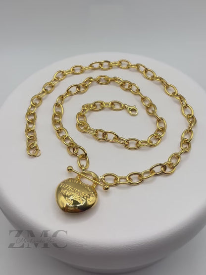 18K Gold Heart Attached Necklace