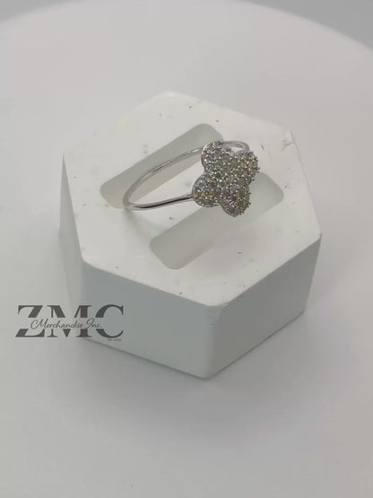 K18 Japan Gold Clover 0.50 carat Natural Diamond Ring