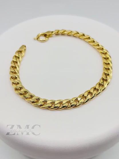 18K Gold Curb Bracelet