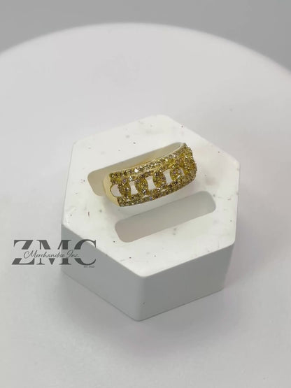 K18 Japan Gold Cadena Natural Diamond Ring 0.50 carat