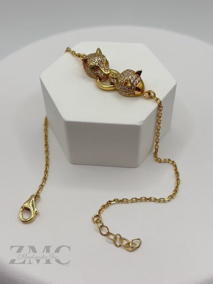 18K Gold Panther Bracelet