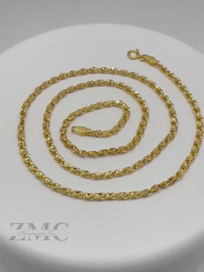 K18 Japan Gold Slim Damascus Chain
