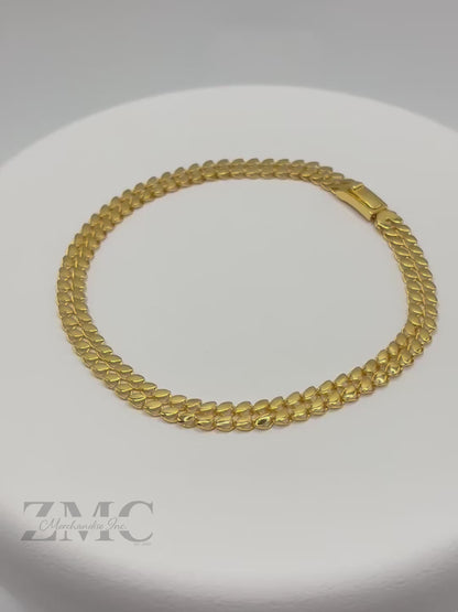 18K Gold Double Damascus Bracelet