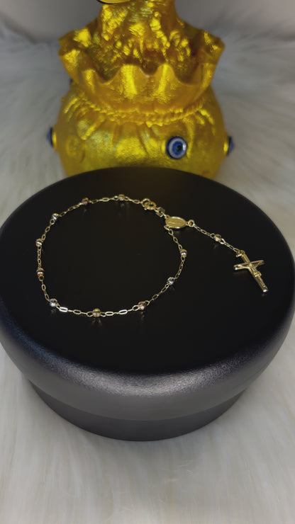 18K Gold Rosary Bracelet